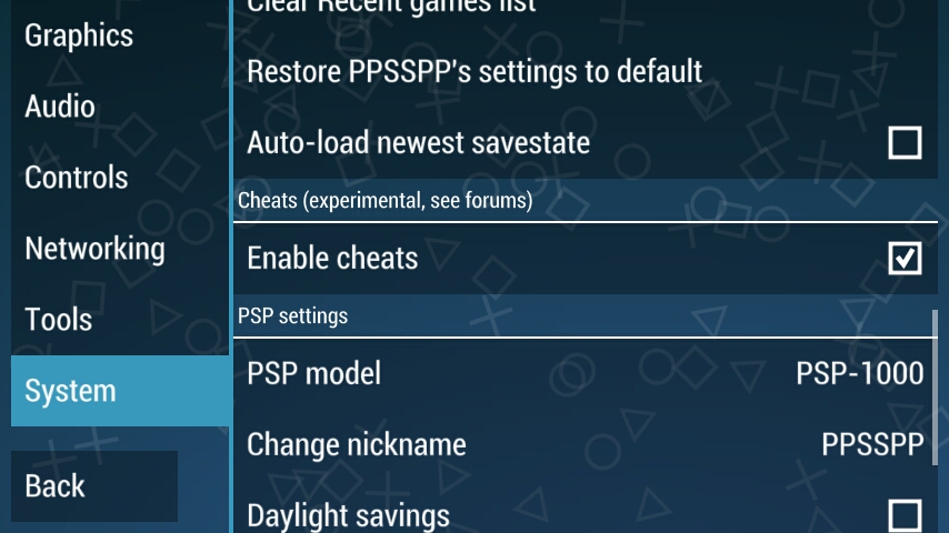 how to add cheats to ppsspp